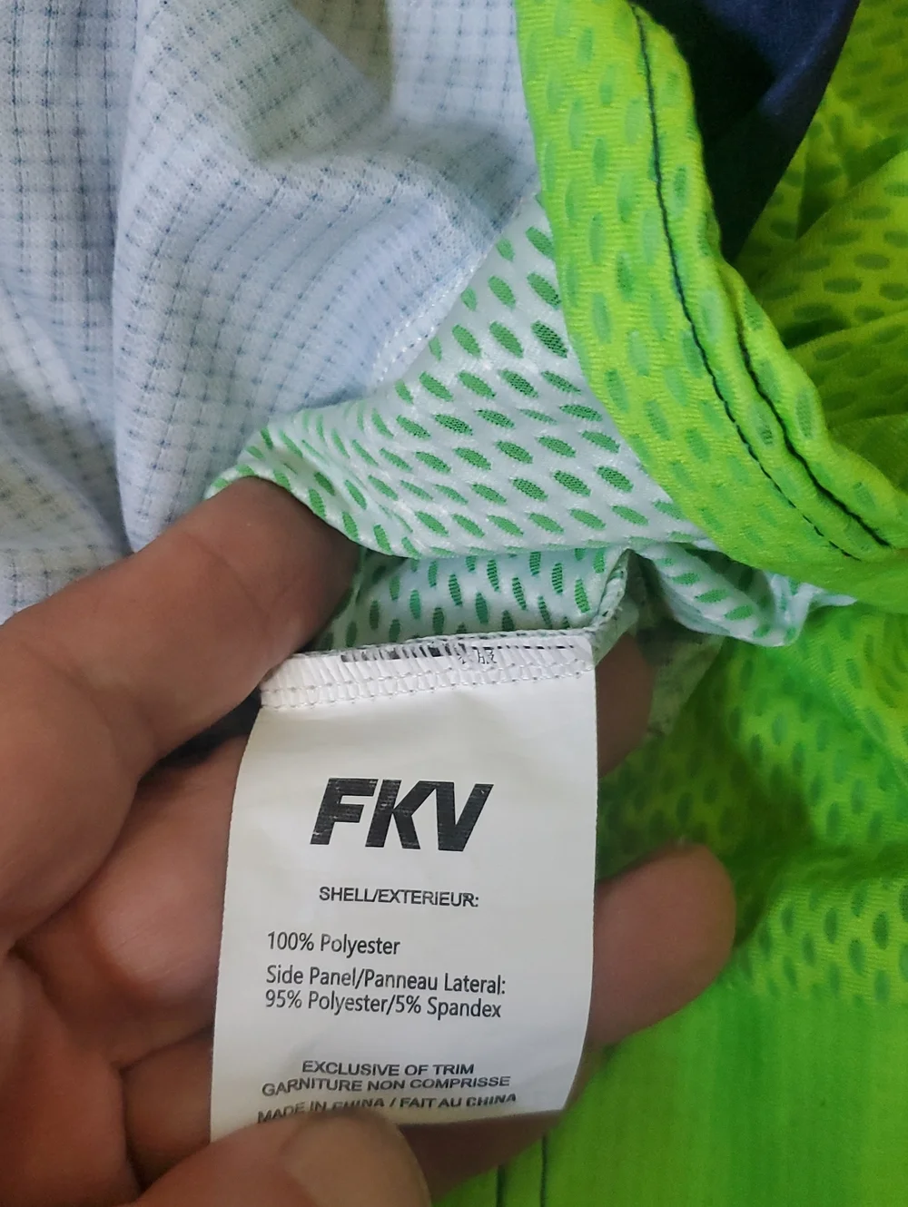 FKV Racing Motocross Jersey in Neon Green & Navy Blue - Picture 10 of 11